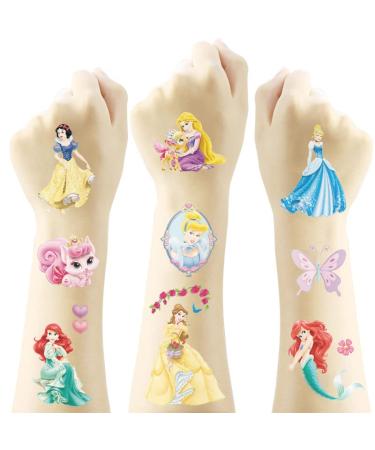 240 Pcs Princess Temporary Tattoos for Girls - Waterproof Cartoon Theme Party Decoration - Kids Birthday Party Temporary Tattoo Toys - Buy Online on GoSupps.com