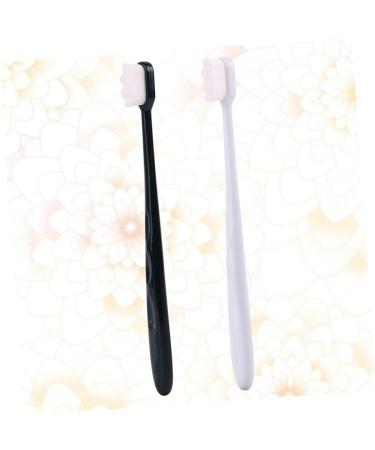 PartyKindom 2pcs Black Handle Wavy Toothbrush - Premium Oral Care for Freshness | International Shipping Available - Buy Online on GoSupps.com