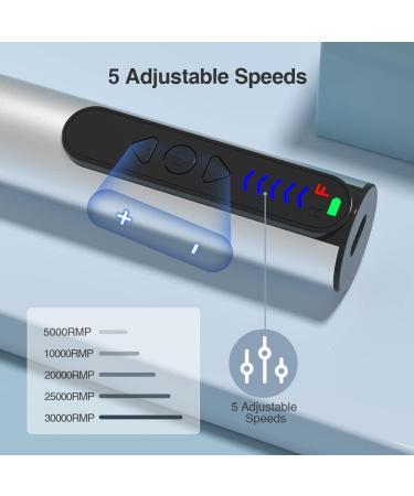 TOUCHBeauty 8 in 1 Electric Cordless Manicure Pedicure Nail Files Set Dual Rotation Electric Manicure Drill Set 8 Versatile Attachments 5 - Speed Motor Fast Rotation (30000 RPM) AG-2137 - Buy Online on GoSupps.com