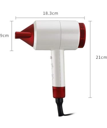 Ionic Hairdryer Professional Hair Dryer 1800W Powerful Constant Temperature Hair Dryer with 3 nozzles with 2 Speed and 3 Heat Setting with Cool Shot Button Anti-frizz Protect Hair Lower Radiation - Buy Online on GoSupps.com