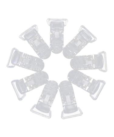 Aeromdale resin pacifier holder badge dummy clips handicraft requirement 39 x 16 mm 10 pieces baby dummy pacifier pacifier clip holder t-shaped plastic badge clips