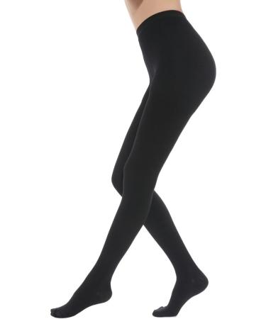 Compression Support Leggings for Women (34-46mmHg) - Opaque Therapeutic Graduated Pantyhose for Varicose Veins - Small Black - Buy Online on GoSupps.com