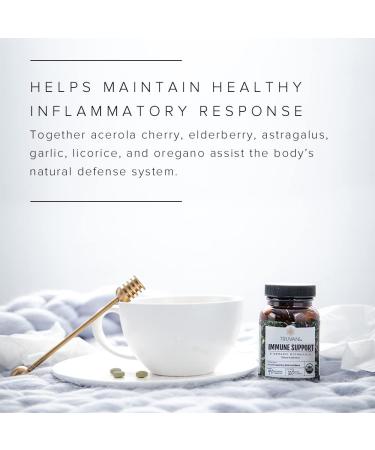 Truvani Immune Support: Organic Herbal Supplement with 8 Natural Ingredients - Ginger, Elderberry, Acerola Cherry - 30 Day Supply - Buy Online on GoSupps.com