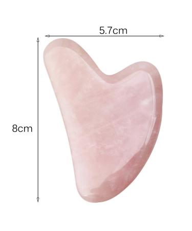Jade Gua Sha Facial Tool for Face and Body Skin Massage - Pink - Buy Online on GoSupps.com