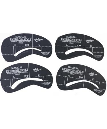 Beavorty 24pcs 6 Sets Tool Eyebrow Grooming Stencil Eyebrows Shape Eyebrow Templates Mold Cosmetic Auxiliary - Buy Online on GoSupps.com