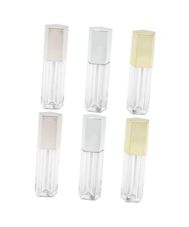 FOMIYES 6 Pcs Lipstick DIY Tube Refillable Lip Balm Bottle Lip Gloss Tubes with Wand Lip Gloss Bottles Manual DIY Lip Oil Bottle Empty Lipstick Bottles Lip Oil Lip Gloss DIY Lipstick Boxes