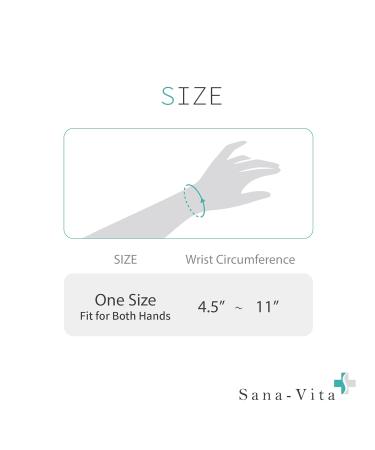 Sana-Vita Adjustable Wrist Compression Strap & Brace for Fitness Tendonitis Carpal Tunnel Relief - Black One Size - Buy Online on GoSupps.com