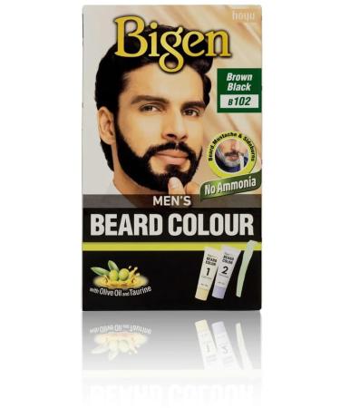Bigen Men's Beard Colour - Beard Colour Brown Black - Black Brown 102