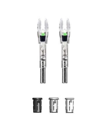 Nockturnal Shift Universal Size Lighted Nock, 2-Pack Green Lighted