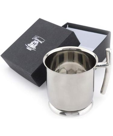 Premium Stainless Steel Shaving Brush Mug with Handle | Shaving Cream Soap Dish for Men - Buy Online on GoSupps.com
