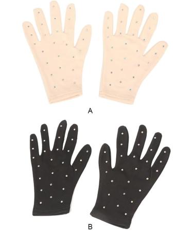 Kawehiop Women's Fashion Figure Skating Wrist Gloves - Breathable Fast-Drying Sunscreen Protection in Skin Color - Buy Online on GoSupps.com