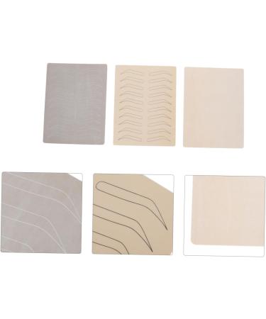 Angoily 6 pcs Embroidered Makeup Practice Brow Practicing Skin Beginner Imitation Silicone 19x14.5cmx2pcs Assorted Colorx2pcs - Buy Online on GoSupps.com