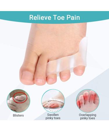 Haofy Silicone Toe Spreader - 4 PCS Small Toe Separator for Overlapping Toes Relief from Pressure & Pain - Buy Online on GoSupps.com