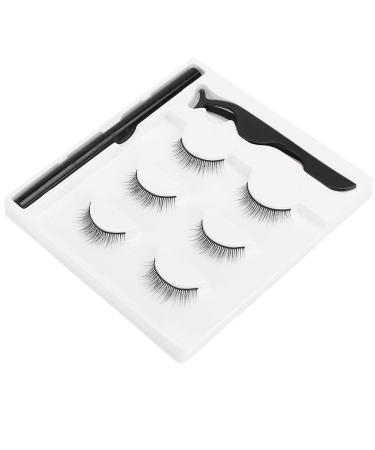 False Eyelashes Kit - 3 Pairs Magnetic Waterproof Eyeliner & Tweezers Set | Natural Makeup Tool for Soft Lashes - International Shipping Available - Buy Online on GoSupps.com