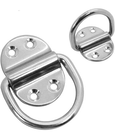 Folding Eye Plate with D-Ring - Stainless Steel V4A Deck Lashing Eye Bracket for Secure International Shipping - Buy Online on GoSupps.com