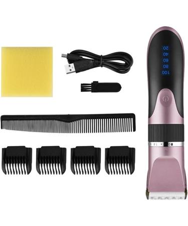 BOKIOESDE Electric Hair Clippers 0.8-2.0mm Rechargeable Barber Man Ceramic Trimmer Low Noise Shaver with Limit Hairbrushes Pink - Buy Online on GoSupps.com