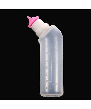 Gufastoe 5pcs Pet Feeding Mini Pink Silicone Nipple with Bottle for Puppy Dog Cat or Other Pets Pink Color - Buy Online on GoSupps.com