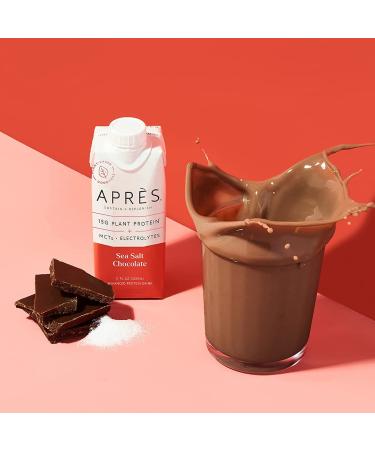 Apres Plant-Based Protein Shake Sea Salt Chocolate with MCTs & Electrolytes  Vegan  Non-GMO  Dairy-Free  Gluten-Free  Soy-Free Drink 11 Fl Oz  12 Bottles Sea Salt Chocolate 11 Fl Oz (Pack of 12) - Buy Online on GoSupps.com