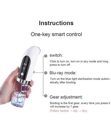 Electric Blackhead and Acne Remover Kit Rechargeable and Adjustable Tool with USB Specifications Professional Grade - Buy Online on GoSupps.com