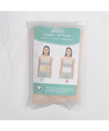 Organic Castor Oil Pack Set for Liver Detox & Thyroid Support | Reusable Cotton Flannel Compresses | 5-Pack for Stomach Waist & Neck Relief - Buy Online on GoSupps.com