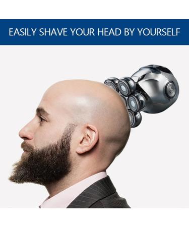 5-in-1 Electric Head Shaver for Bald Men | Seven Blade Floating Razor | USB Rechargeable Multi-Function Beard Shaver - Buy Online on GoSupps.com