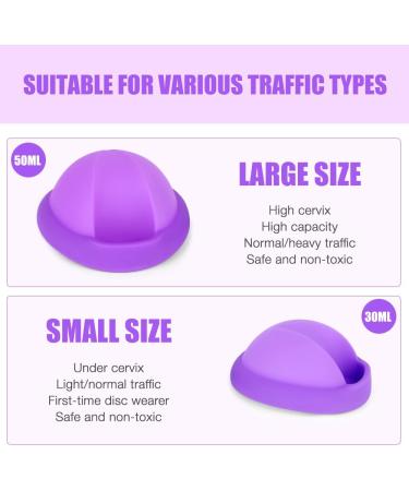 PLLype Menstrual Disc - Leak-Proof Silicone Menstrual Cup | Reusable Tampon Alternative for Sports Swimming & Yoga | S+L Size in Purple - Buy Online on GoSupps.com