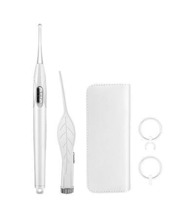 TARVIT Earwax Removal Products Ear Wax Removal Tools with Light and Magnifying Glass Visual Earpick Cleaning Kit for Adults Ear Spoon Set for Ear Care (Color : White)