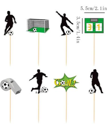 Soccer Cake topper and Cupcake topper Soccer Birthday Party Decorations Sport Birthday Decorations for Boys Girls Birthday Party Supplies 1*cake Topper+8*cupcake Topper - Buy Online on GoSupps.com