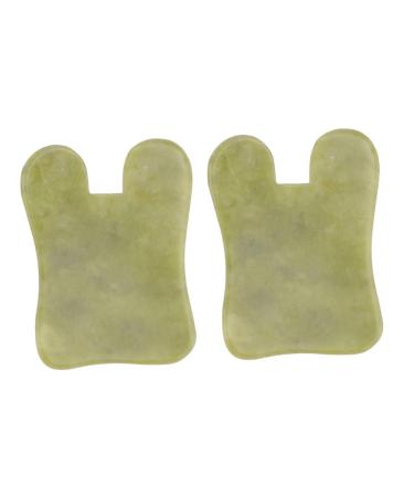 NOLITOY 2pcs Jade Scraping Board Jade Gua Sha Board Nature Jade Massage Tool Skin Care Tools Facial Jade Roller Cream Gua Sha Massager Face Massage Tool Body Scraping Tablets