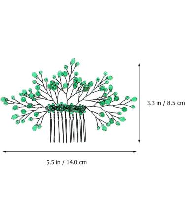 Ipetboom Green Branches and Leaves Hair Comb Rhinestone Hair Wedding D cor Bridal Hair Comb Bride Hair Clip Bride Wedding Hair Comb Styling Hair Clips Crystal Banquet Leaf Metal - Buy Online on GoSupps.com