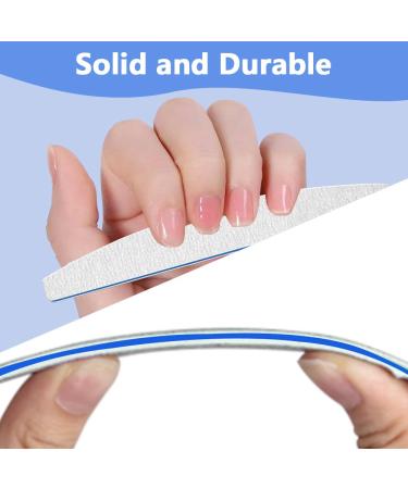 Buy Blue Moon 12-Piece Nail File Set - Washable & Reusable Double-Sided 180/240 Grit for Nail Studio & Home Care - Buy Online on GoSupps.com