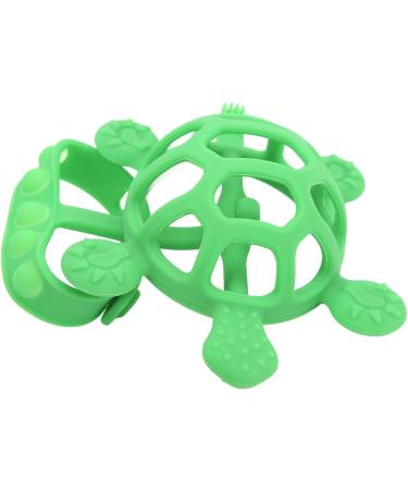 Alomejor Baby Teething Toy - Silicone Food Grade Cartoon Turtle Teether for Babies - Safe & Fun Green Design - Buy Online on GoSupps.com