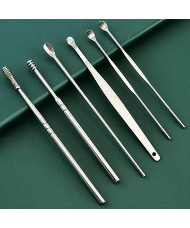 6Pcs Stainless Steel Ear Wax Remover Set - Blue - Buy Online on GoSupps.com