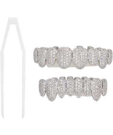 Shop Hip Hop Grillz for Teeth | Anggrek Silver Grillz Set - Perfect Halloween Party Gift & Accessories - Buy Online on GoSupps.com