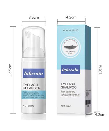 Natural Eyelash Extension Cleanser & Shampoo - Deep Cleansing Foam with Mascara Remover, 50ml - Nourishing Formula for Healthy Lashes - Buy Online on GoSupps.com