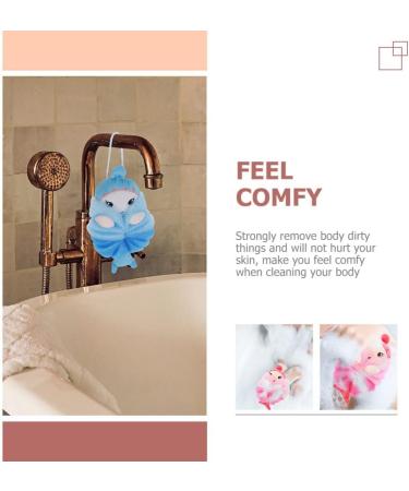 Beavorty 2pcs Bath Balls | Loofah Body Scrubbers & Pouf - Perfect for Soft Skin & Relaxing Showers - Buy Online on GoSupps.com