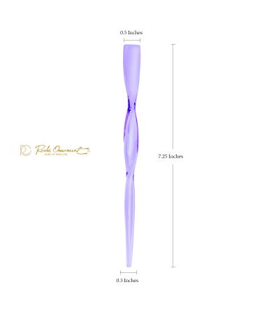 RC Roch 12-Piece Transparent Hair Rod Sticks for Buns - Medium Rotated Pin Sticks - Perfect for Women - Buy Online on GoSupps.com