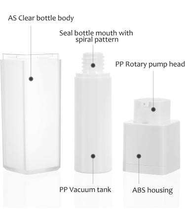 Minkissy 30ml Airless Pump Cosmetic Container Refillable Plastic Bottles for Creams & Lotions | Travel-Friendly Makeup Storage - Buy Online on GoSupps.com