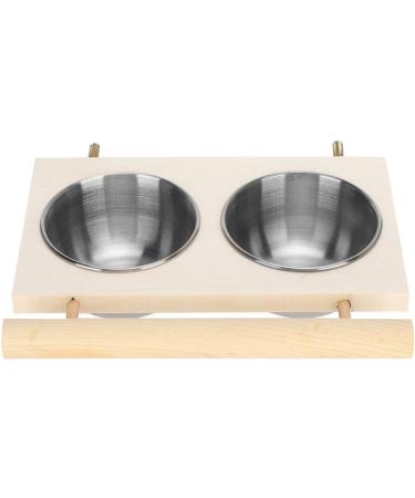 Stainless Steel Bird Feeding Bowl with Stand for Cage - Durable Pet Parrot Food/Water Feeder Accessory for Parakeet, Conure, Cockatiels, Finches - Buy Online on GoSupps.com