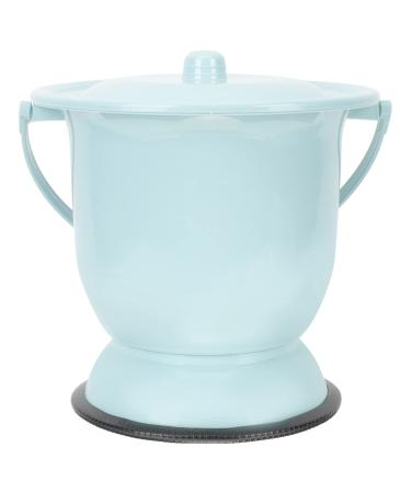 Chamber Pot Bedpan Urinal Bottle Urine Pots Potty Pee Bucket Bedside Urinal Toilet Portable Potty Toilet Sturdy for Old People Camping Blue