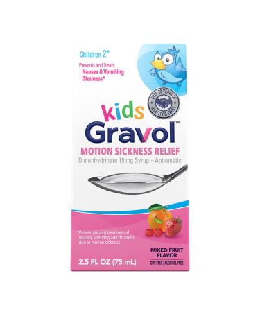 Gravol Kids Liquid for Motion Sickness Prevention and Relief 2.5 FL OZ (75 mL)