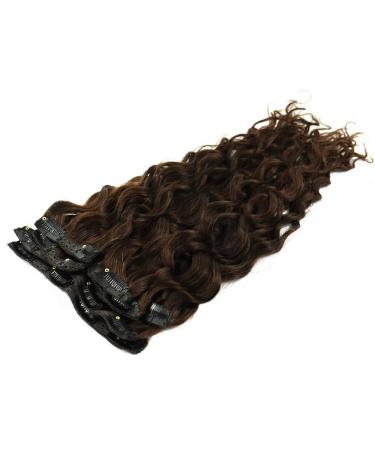 Mila 18 Clip-In Extensions | 100% Remy Real Hair | Medium Brown #4 | Natural Wave | 120g - Buy Online on GoSupps.com
