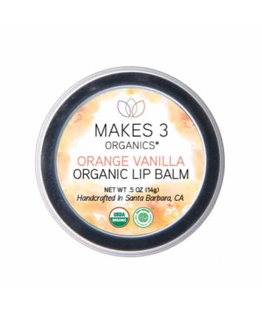 Makes 3 Organics Lip Balm Tin Orange Vanilla 0.5 Ounce