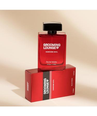 Handsome Devil by Grooming Lounge - Fragrance for Men - Energizing blend of spice and citrus - Notes of Coffee Berry and Red Wood - For Warm and Mischievous Men - 3.4 oz - Buy Online on GoSupps.com