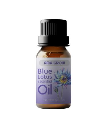 Premium Blue Lotus Essential Oil Organic & Chemical-Free Sacred Water Lily Extract for Yoga Meditation and Aromatherapy Natural Aroma Non-Toxic Perfect for Diffusers 0.34oz (10ml)