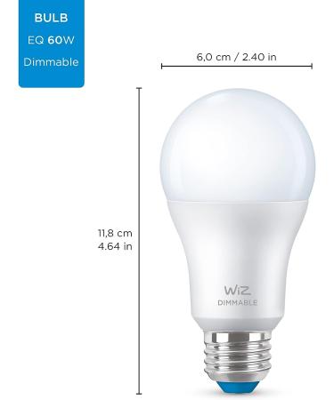 WiZ Connected 60W Daylight Smart WiFi Light Bulb | Dimmable 5000K | Compatible with Alexa & Google Home | No Hub Required | 1 Count - Buy Online on GoSupps.com