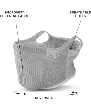 Naroo F5S 2-in-1 Reversible Dust Filtering Face Mask - Breathable White Sports Mask for Running Hiking & Cycling - Buy Online on GoSupps.com