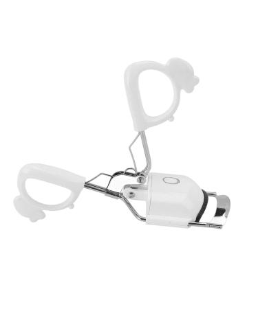 Electric Eyelash Curler Two Speed Temperature Control Heating Convenient Rechargeable Lash Curler for Women Heated Lash Curler 2 in 1 Metal Electric Heat with Type C Charging White