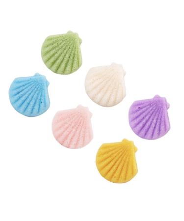 Beaupretty 6pcs Natural Konjac Facial Sponges - Reusable Shell Shape for Deep Cleansing, Exfoliating, and Massage | Face Sponge Set - Buy Online on GoSupps.com