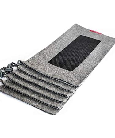 LeanTravel Breathable Mesh Shoe Bags with Drawstring Cord Lock - Set of 6, Grey - Buy Online on GoSupps.com